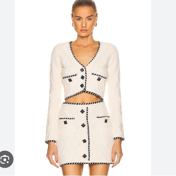 Self Portrait Cable knit cardigan - Picture 2 of 12